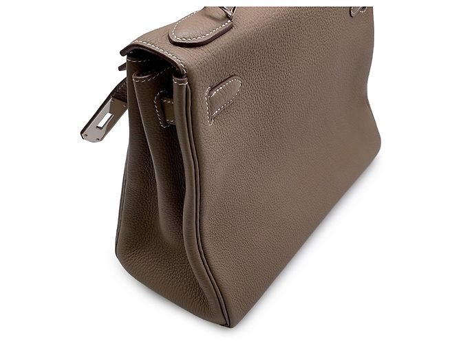 Hermès Borsa Hermes Kelly 28 in Etoupe Gray Taupe - vista 7