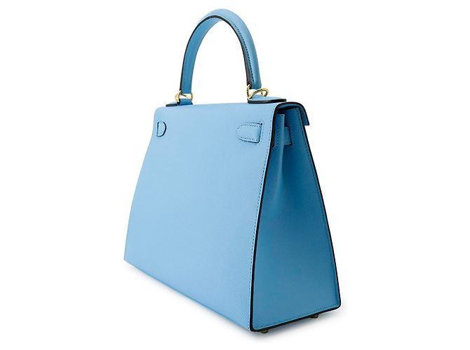 Hermès Borsa Hermes Kelly 28 in pelle Epsom Celeste Blu chiaro - vista 2