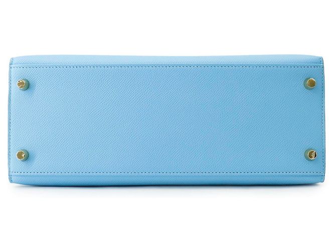 Hermès Borsa Hermes Kelly 28 in pelle Epsom Celeste Blu chiaro - vista 3