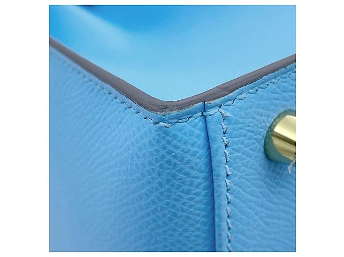 Hermès Borsa Hermes Kelly 28 in pelle Epsom Celeste Blu chiaro - vista 6