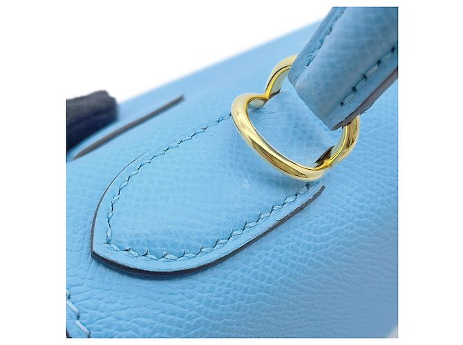Hermès Borsa Hermes Kelly 28 in pelle Epsom Celeste Blu chiaro - vista 7
