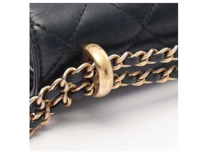 Timeless Borsa a Spalla Chanel Black Matelassé Nero - vista 11