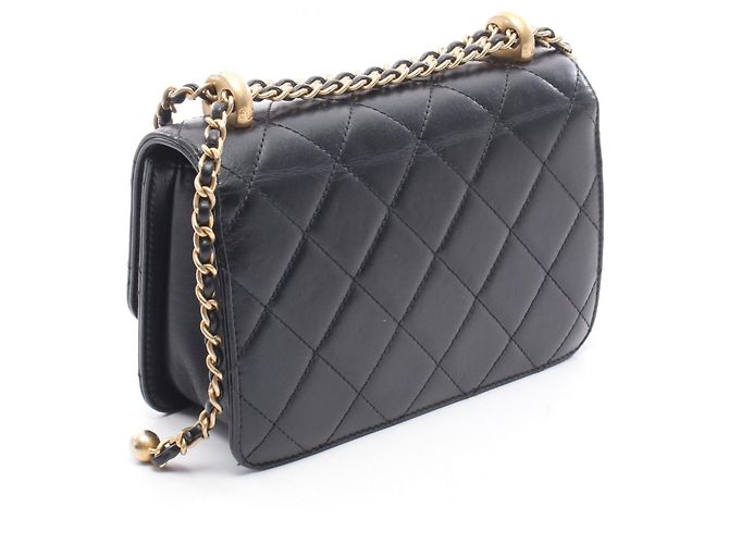 Timeless Borsa a Spalla Chanel Black Matelassé Nero - vista 2