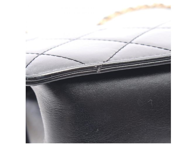Timeless Borsa a Spalla Chanel Black Matelassé Nero - vista 8