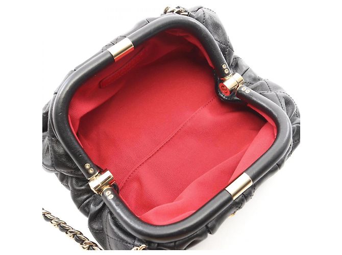 Timeless Borsa a tracolla Chanel Matelassé in agnello Nero - vista 3