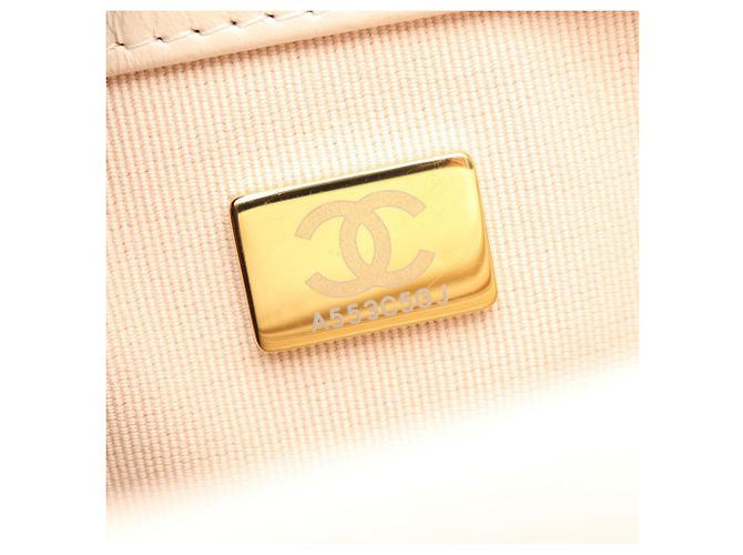 Timeless Borsa a mano in pelle matelassé Chanel Beige - vista 5