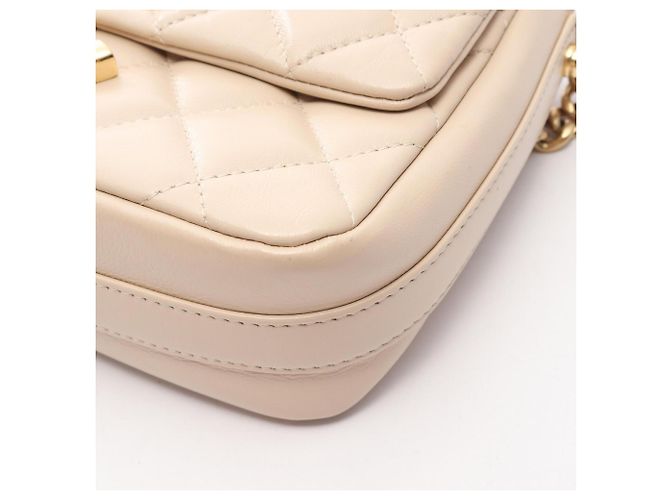 Timeless Borsa a mano in pelle matelassé Chanel Beige - vista 8