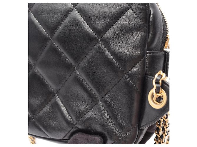 Zaino/Borsa Chanel Matelassé Square Chain Nero - vista 9