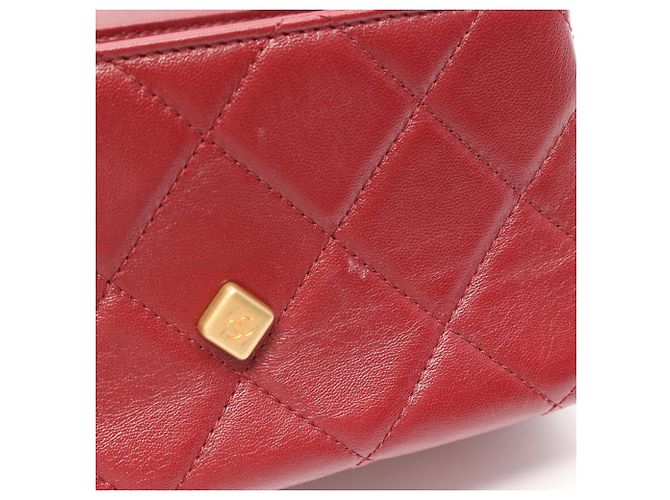 Borsa a tracolla Chanel Matelassé Small in Bordeaux Bordò - vista 8