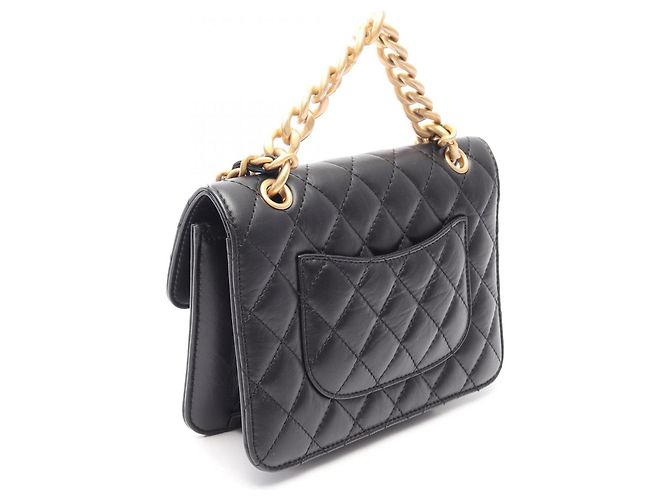 Chanel Matelassé Small Flap 2-Way Schultertasche Schwarz - Ansicht 2