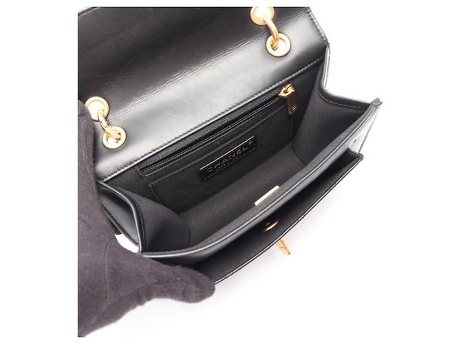 Chanel Matelassé Small Flap 2-Way Schultertasche Schwarz - Ansicht 3