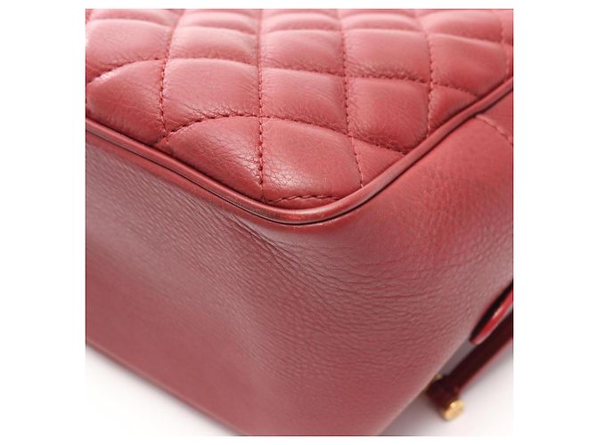 Borsa a tracolla 2-way con manico Chanel Matelassé Rosso - vista 10