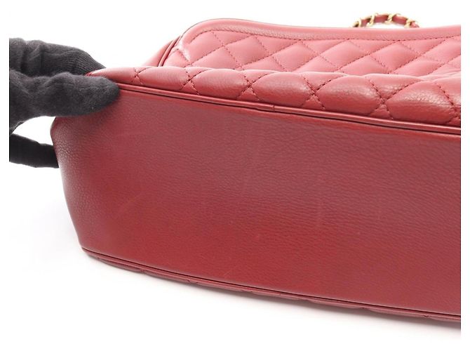 Borsa a tracolla 2-way con manico Chanel Matelassé Rosso - vista 12
