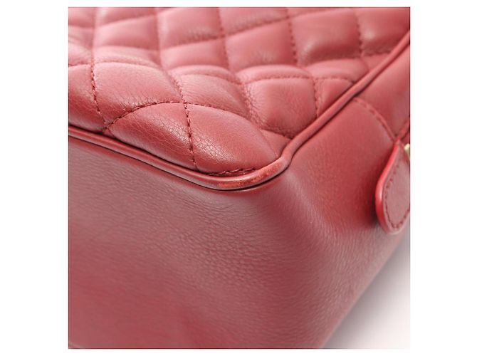 Borsa a tracolla 2-way con manico Chanel Matelassé Rosso - vista 9