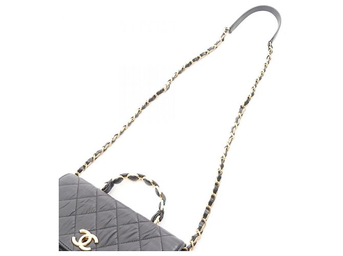 Borsa Chanel Matelassé con manico e tracolla Nero - vista 11