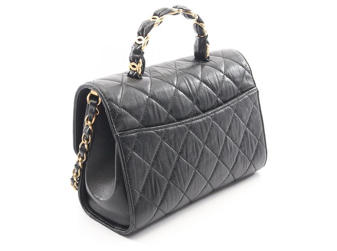 Borsa Chanel Matelassé con manico e tracolla Nero - vista 2