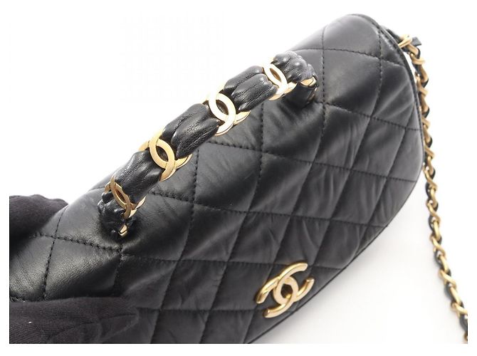 Borsa Chanel Matelassé con manico e tracolla Nero - vista 9