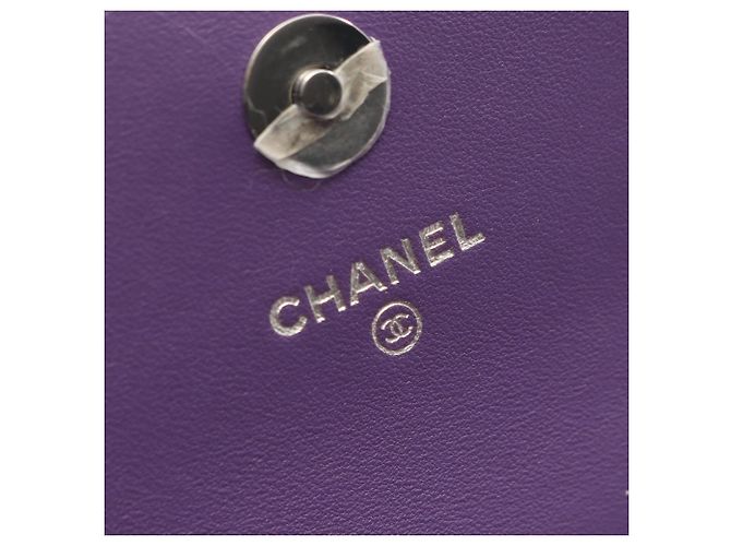 Mini borsa a tracolla con manico Matelassé Chanel Porpora - vista 4