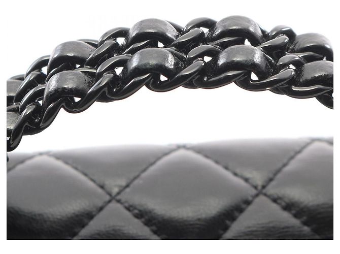Borsa a tracolla 2-way con manico Chanel Matelassé Nero - vista 10