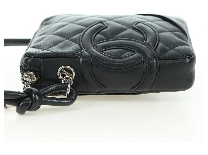 Borsa a tracolla Chanel Cambon in pelle trapuntata Nero - vista 3