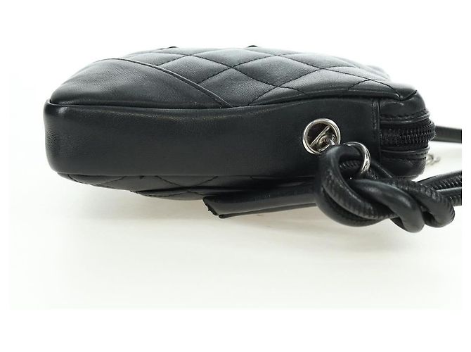 Borsa a tracolla Chanel Cambon in pelle trapuntata Nero - vista 4