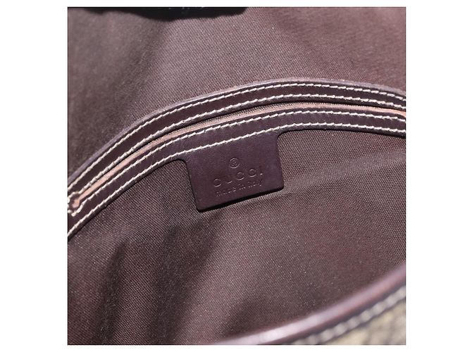Gucci Flap Messenger GG Coated Canvas Small Beige - vista 6
