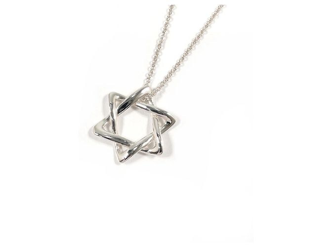Collana Tiffany & Co. Elsa Peretti Star of David Argento - vista 2