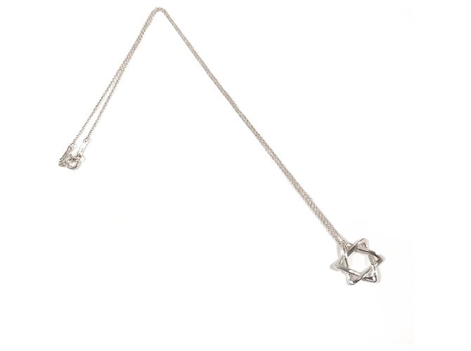 Collana Tiffany & Co. Elsa Peretti Star of David Argento - vista 3