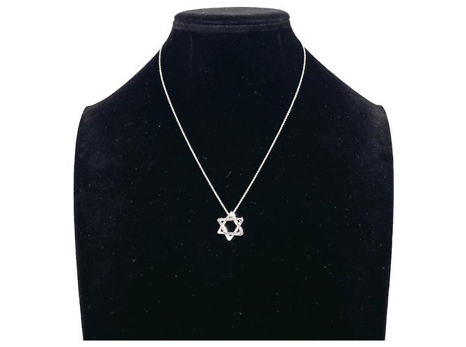 Collana Tiffany & Co. Elsa Peretti Star of David Argento - vista 6