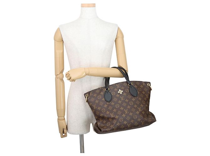 Louis Vuitton Monogram Flower Zipped Tote MM M44347 Nero - vista 4