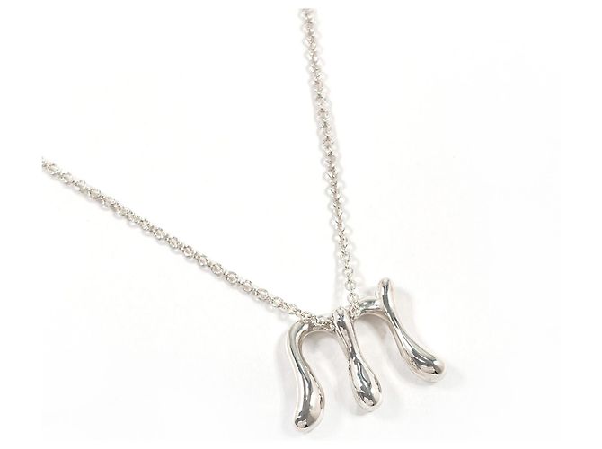 Collana lettera M Alphabet di Tiffany & Co. di Elsa Peretti Argento - vista 2