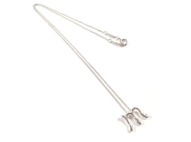 Collana lettera M Alphabet di Tiffany & Co. di Elsa Peretti Argento - vista 3