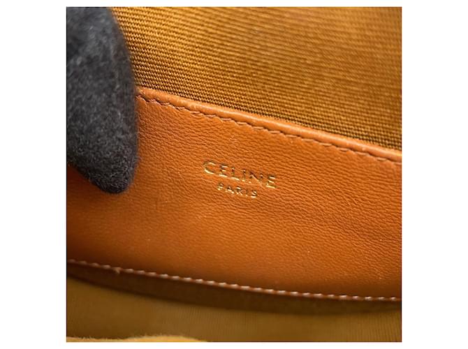 Céline Borsa a tracolla rotonda Celine Triomphe Marrone - vista 14