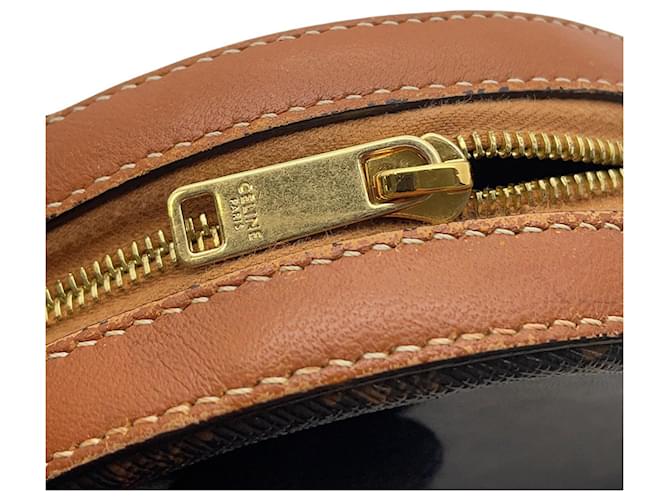 Céline Borsa a tracolla rotonda Celine Triomphe Marrone - vista 9