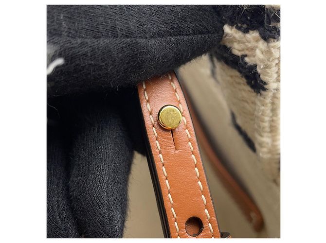 Céline Borsa Celine Cabas Thais Small Nero Bianco - vista 13