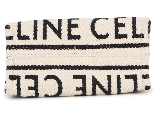 Céline Borsa Celine Cabas Thais Small Nero Bianco - vista 3