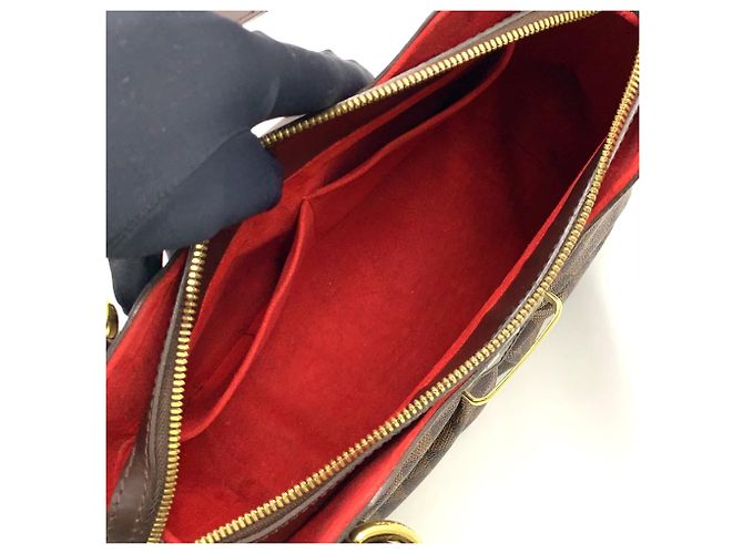 Borsa Louis Vuitton Sistina PM Damier Marrone - vista 3