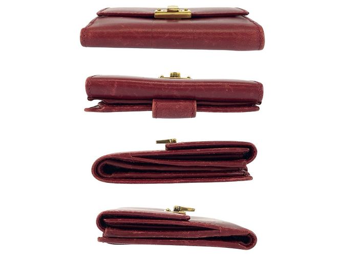 Cartera compacta de cuero Gucci Roja - vista 10