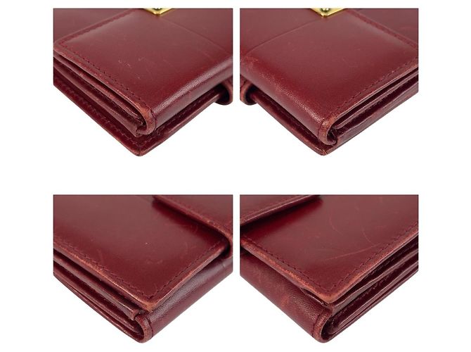 Cartera compacta de cuero Gucci Roja - vista 7