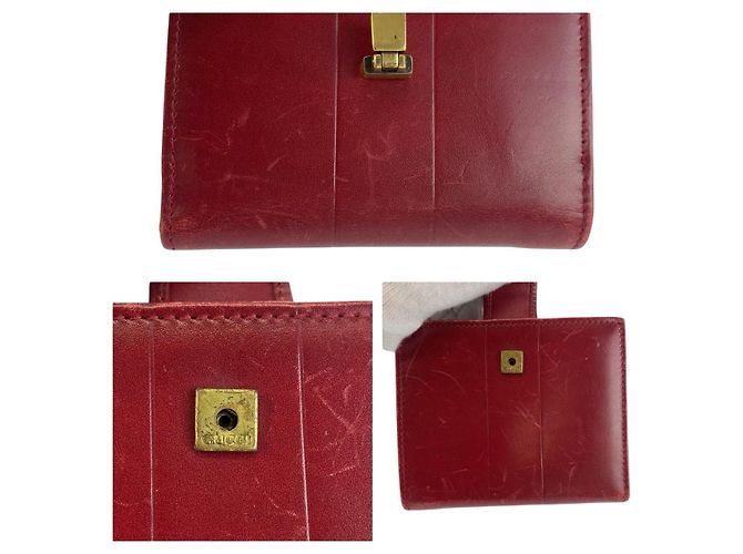 Cartera compacta de cuero Gucci Roja - vista 9