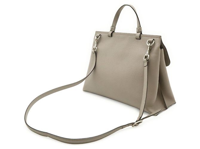 Bolsa Gucci Bamboo Daily Medium de couro Cinza - vista 2