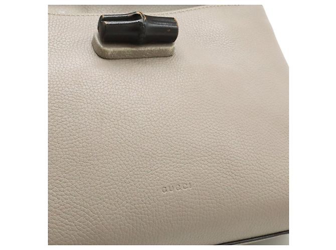 Bolsa Gucci Bamboo Daily Medium de couro Cinza - vista 8