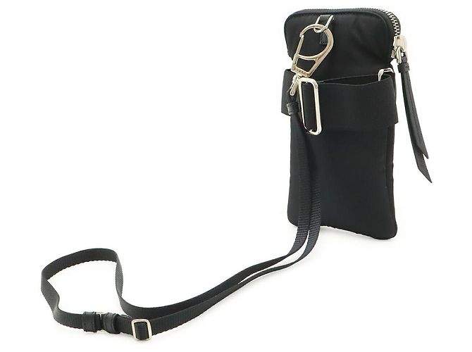 Prada Nylon Triangle Logo 2WAY Handy-Tasche Schwarz - Ansicht 2