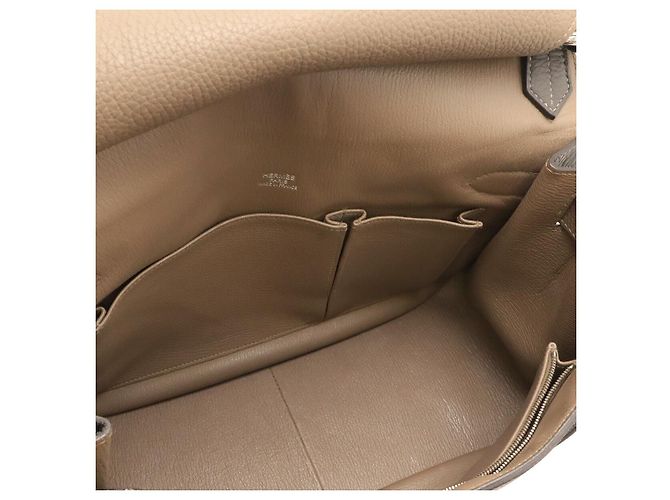 Hermès Borsa a tracolla Hermes Jypsiere 34 in pelle Togo Grigio - vista 5