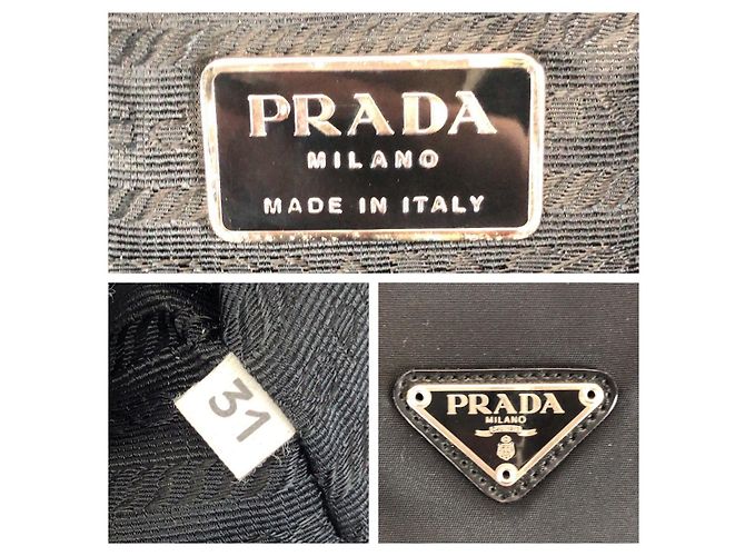 Valigetta Prada Nylon Leather Tessuto Logo Nero - vista 4
