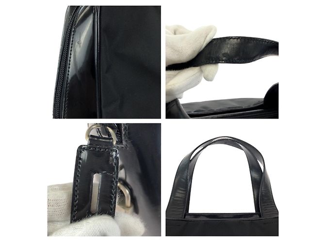 Valigetta Prada Nylon Leather Tessuto Logo Nero - vista 6