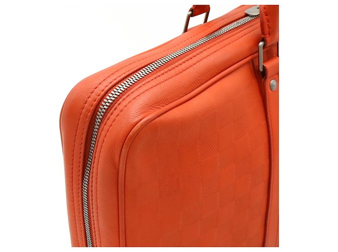 Valigetta in pelle Louis Vuitton Damier Infini Arancione - vista 7