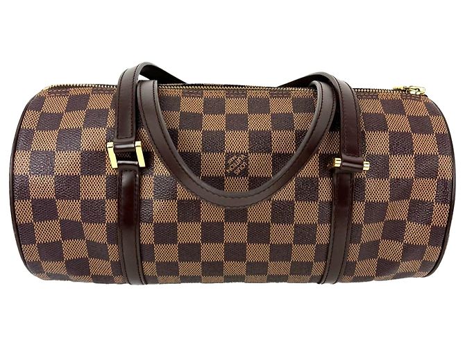 Borsa a Spalla Louis Vuitton Papillon 30 Damier Ebene Marrone - vista 2