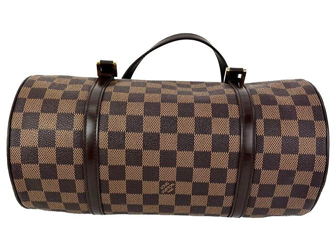 Borsa a Spalla Louis Vuitton Papillon 30 Damier Ebene Marrone - vista 5