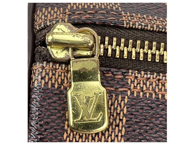 Borsa a Spalla Louis Vuitton Papillon 30 Damier Ebene Marrone - vista 7
